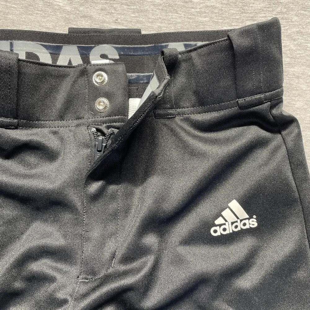 Adidas Aeroready Baseball Pants Mens Small Black Moisture Wicking Straight Leg